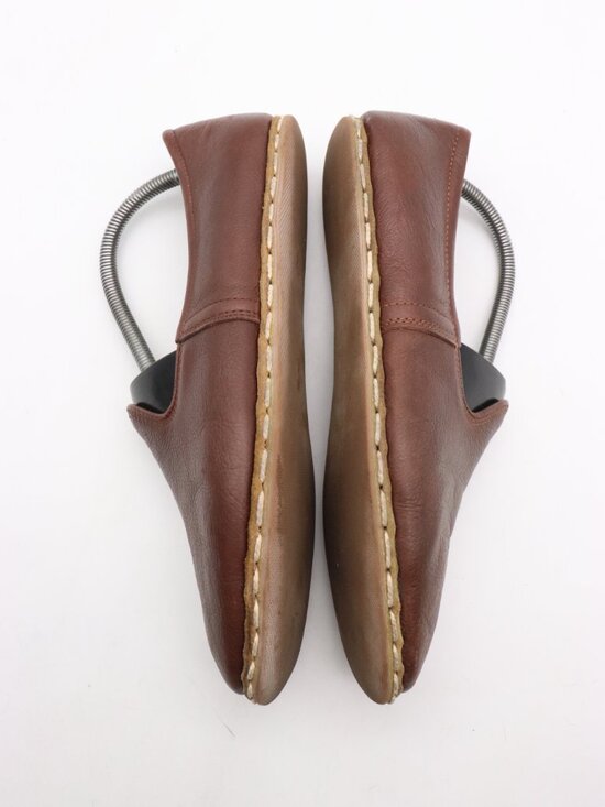Sabah Shoes Men\'s Size EU 41 Brown Leather Loafer Slip On Handmade Turkey main image 4